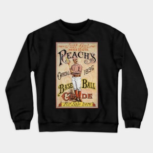 Vintage Sports Baseball, Reach's Guide Cover Art, 1896 Crewneck Sweatshirt